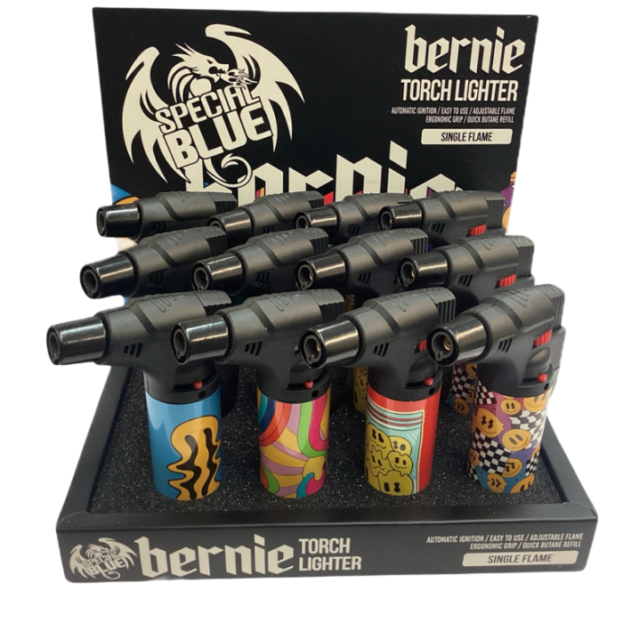 Encendedor Bernie Torch Single Flame Display 12