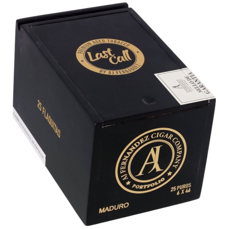 AJF Last Call Maduro Flaquitas Box 25